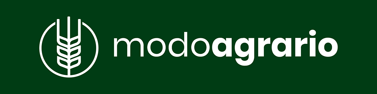 Modo Agrario logo — On green background