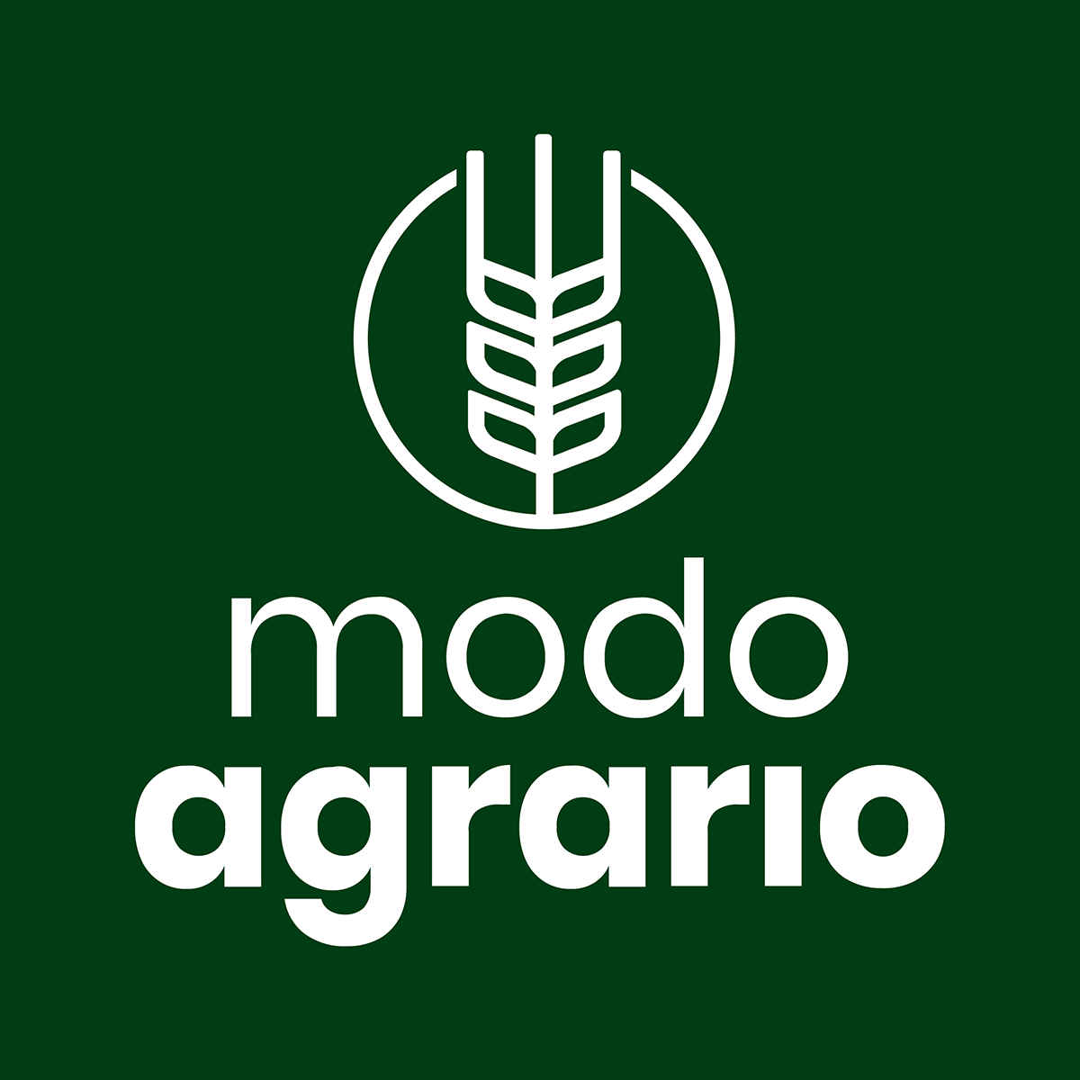 Modo Agrario logo — Green background